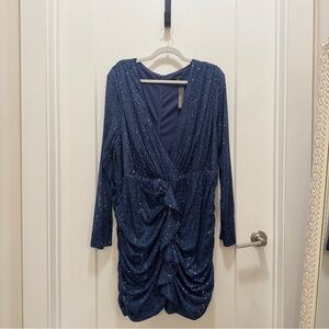 Miss Avenue Navy Sequin Dress